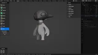 Making an Alien in Blender - Part 8: Retopologizing (Stage B: Legs + Stomach)