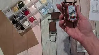 83. Ёлочные игрушки - новогодние саночки от  Foxwood crossings 