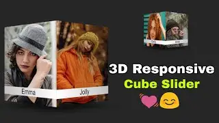 3d responsive slider using swiper.js | Cube slider | responsive touch slider using html css in Hindi