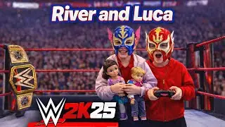 River and Luca Play WWE 2K25 for the Title
