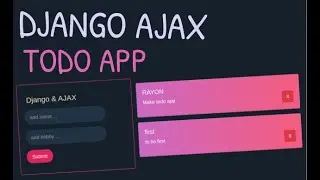 Django Ajax To Do Web Application | How to use Ajax in Django with Jquery