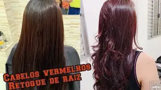 Cabelos vermelhos sem descolorir: Loiro escuro vermelho irisado Elisafer + Mix vermelho Acquaflora