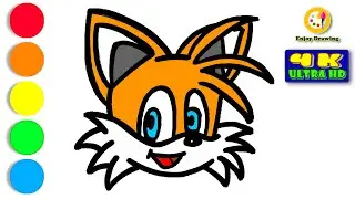TAILS FROM SONIC Drawing: How to Draw A TAILS FROM SONIC EASY for Kids Step by step | ENJOY DRAWING