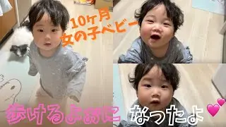 【10ヶ月女の子ベビー】　ついに歩けるよぉになりました