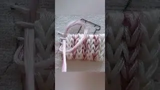 Raised stem stitch band #shorts #embroidery