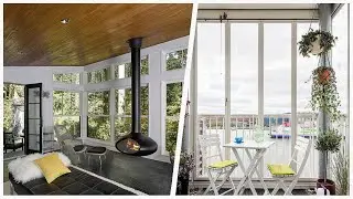 75 Mid-sized Black Floor Sunroom Design Ideas You'll Love 🔴