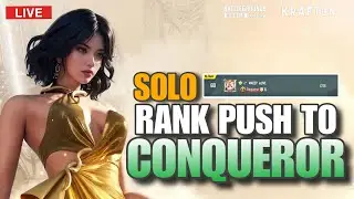 D- 4 BGMI SOLO RANK PUSH LIVE | HOW TO REACH CONQUEROR | CONQUEROR RANK PUSH LIVE #solo #bgmilive