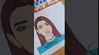 One like = one clap for dua lipa 👏🎨#coloring #art #dualipa #satisfying #viral #fypシ #colors #colour