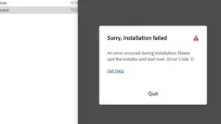 An error Occurrel during , please quit the , and start over.