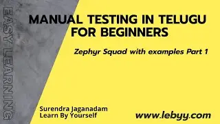 Overview on Zephyr Squad with examples Part 1 || Manual Testing Tutorial for Beginners in Telugu
