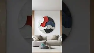 Abstract Wave Pattern 3D Art | Red, Blue, Black, and White Modern Wall Decor#homedecor #craftico