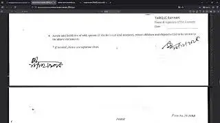 Chairperson Mr. Tarek Rahman affidavit submit to EC