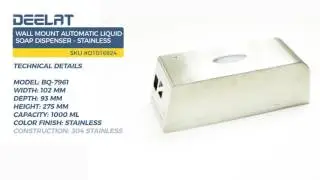 Wall Mount Automatic Liquid Soap Dispenser - Stainless
