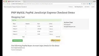 PHP MySQL PayPal JavaScript Express Checkout