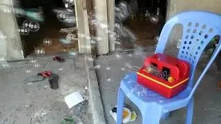Test balloon blowing machine