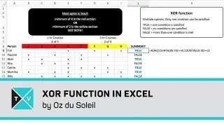 XOR Function in Excel - Exclusive OR - Excel Tips and Tricks