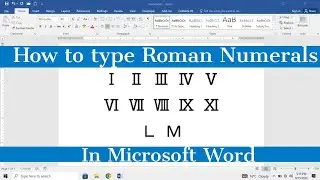 Как вставить римские цифры в Microsoft Word | Введите римские цифры в MS Word