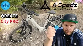 A-Spadz QREATE City Pro 🔥 Premium City eBike 🔥 25 km/h, 250 Watt, Tiefeinsteiger 2025, aspadz air