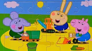 Peppa pig in the park with freinds | Play puzzle Channel
