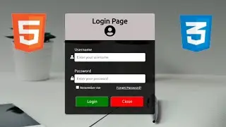 Amazing Transparent Login Form  Using HTML & CSS|login form|with source code
