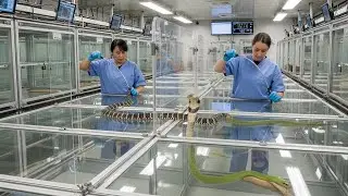 Inside a Snake Venom Factory | How Deadly Venom Becomes Life-Saving Medicine #snake #factory