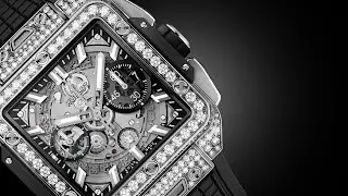 HUBLOT - SQUARE BANG UNICO TITANIUM PAV&Eacute; 42MM