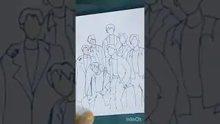 bts faceless art#bts drawing#shorts