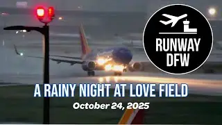 LIVE 🔴 Dallas Love Field Airport ❤️ at night 🌛 October 24, 2025
