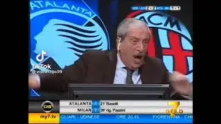 Tiziano crudeli urla sgravate gol di pazzini atalanta milan