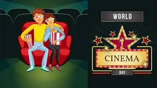 World Cinema Day Wishes | WhatsApp Status | Motion Graphics Animation