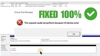 Fix External Hard Drive I/O Error | The Request Could Not Performed Because Of I/O Device Errors