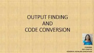 Output finding and code conversion questions(Control statements)