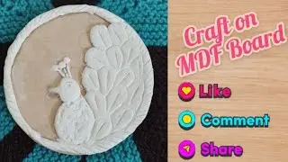 Peacock🦚 Craft on MDF Board/ Easy MDF Board Craft Ideas||