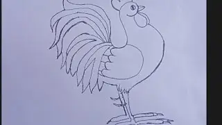 How to draw a Chicken Hen easy Drawing ll butiful Drawing ll kukda drawing #chicken Drawing