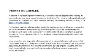 The Role of a Local Councillor | Daniel Martin Councillor