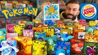 Opening EVERY POKEMON BURGER KING TOY!! *3D Pokemon Cards* (Pokemon The Movie 2000)