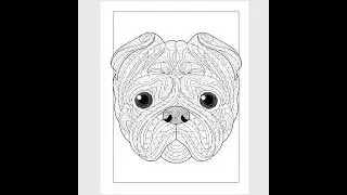Dog Lovers Adult Coloring Book Flip Through