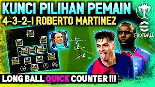 KUNCI PEMILIHAN PEMAIN FORMASI 4321 ROBERTO MARTINEZ !!! GAMEPLAY LIGA DIVISI eFootball 2025 Mobile