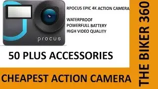Procus Epic 4k Waterproof Sports Action Camera|50 Plus Accessories