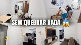 COMEÇAMOS A REFORMA 😱 Sem quebrar nada… olha como a casa já está ficando 💖