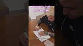 TIAGO dibujando a LIT KILLAH en un folio #Tiago #LitKillah #dibujando #dibujo