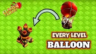 Every Level Balloon vs Every Level Air Defence - Clash of clans