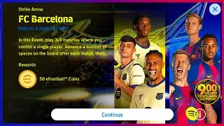 🔥 eFootball 25 Strike Arena | FC Barcelona Event | Win 50 Coins 🪙 | 3v3 Gameplay 🎮
