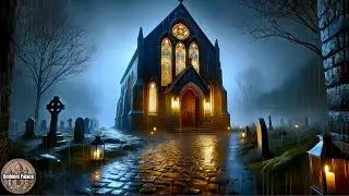 Soothing Rainfall at a Medieval Church 🕯️Relaxing Ambience for Focus & Sleep