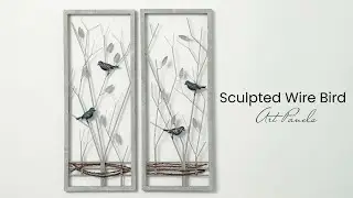 Sculpted Wire Bird Wall Art