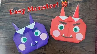 Easy Origami Monster Face 👹 | Cute Paper Monster Tutorialآموزش اوریگامی صورت هیولا 👹 | هیولای کاغذی