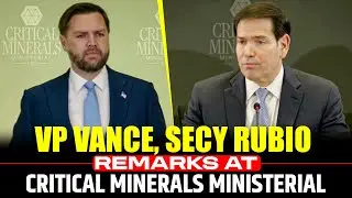 LIVE: VP Vance, Marco Rubio remarks at Critical Minerals Ministerial | India,UK, Italy, Canada I USA