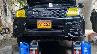 Hilux Vigo D4 D1KD engine oil filter engine oil and coolant change ￼
