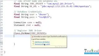 Connect to DB using Java and Integrate with Selenium Code