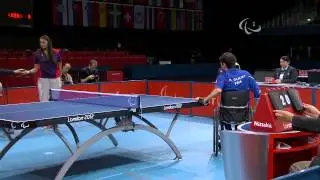 Table Tennis -  FRA vs GER - Men's Singles - Class 1 Gold Mdl Match - London 2012 Paralympic Games